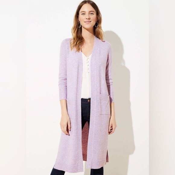 lavender duster cardigan